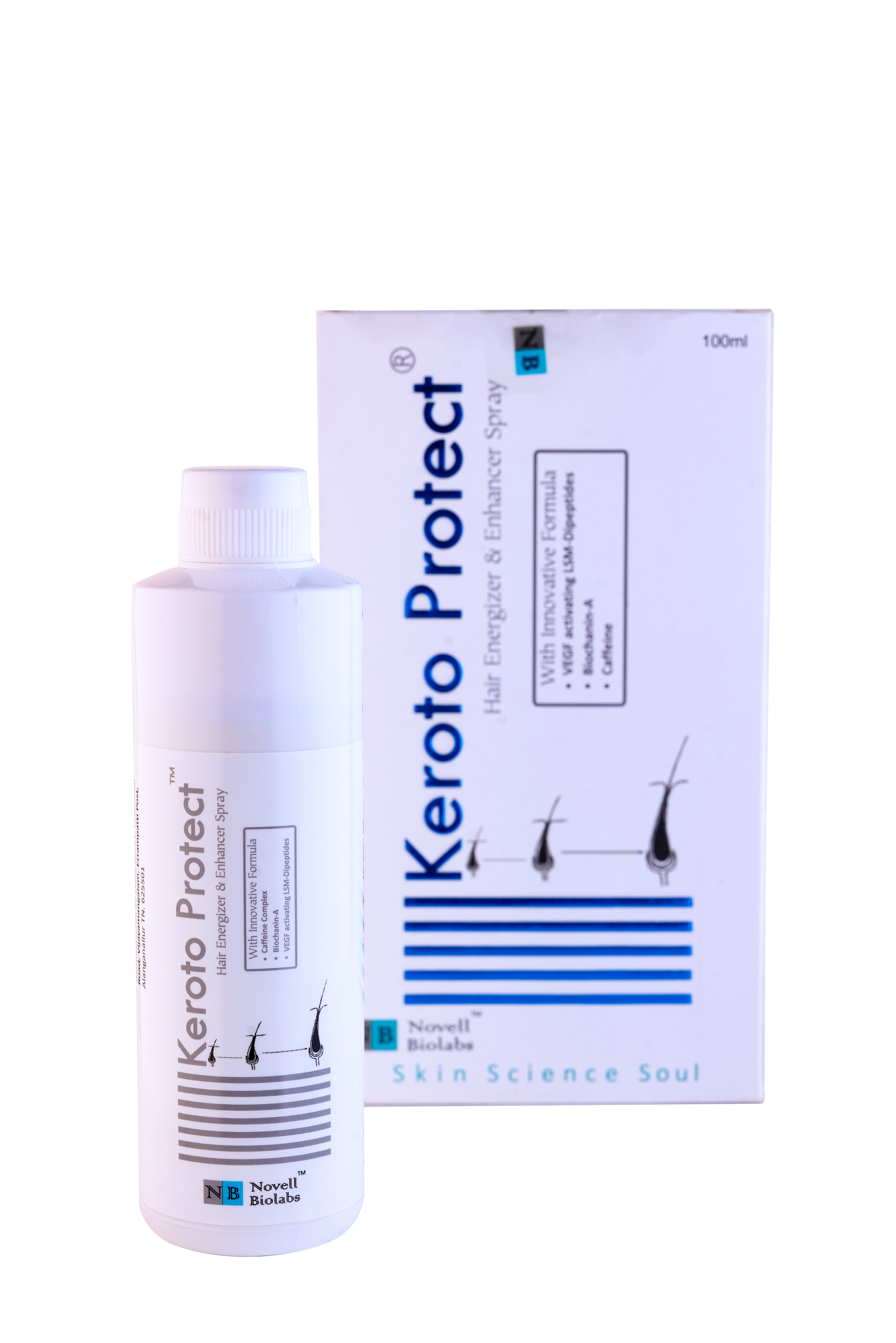 Keroto Protect Hair Spray Bottle and Packaging